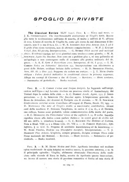 Il mondo classico rivista bimestrale bibliografica, scientifica, umanistica