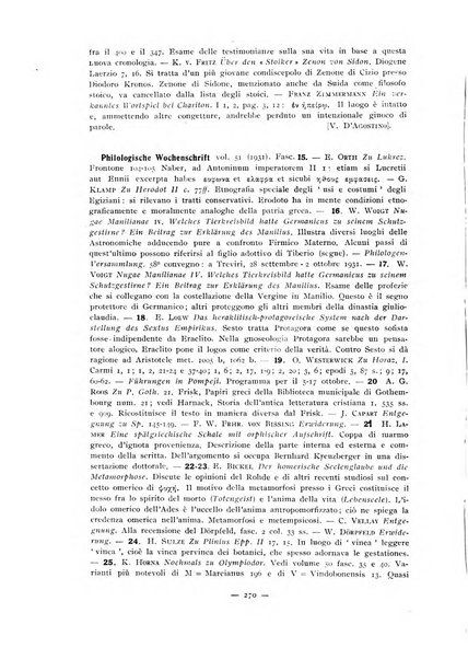 Il mondo classico rivista bimestrale bibliografica, scientifica, umanistica