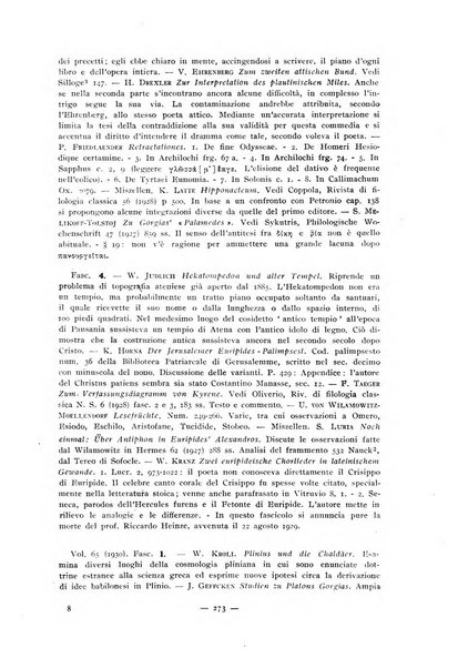 Il mondo classico rivista bimestrale bibliografica, scientifica, umanistica