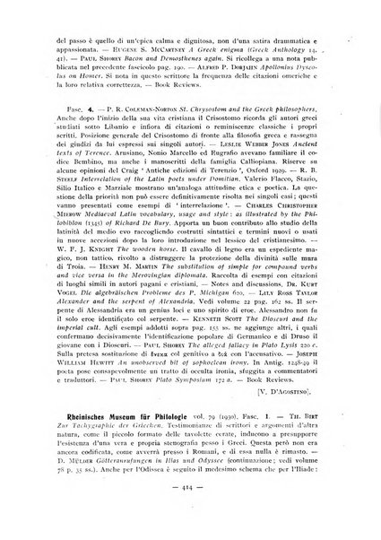 Il mondo classico rivista bimestrale bibliografica, scientifica, umanistica