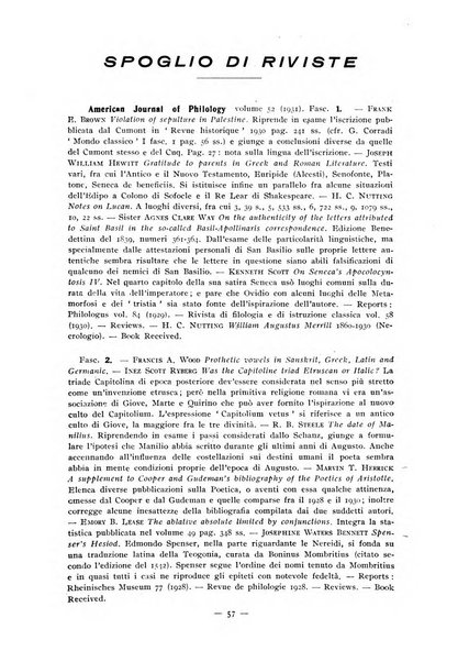 Il mondo classico rivista bimestrale bibliografica, scientifica, umanistica