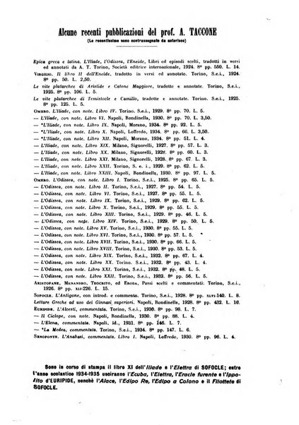 Il mondo classico rivista bimestrale bibliografica, scientifica, umanistica