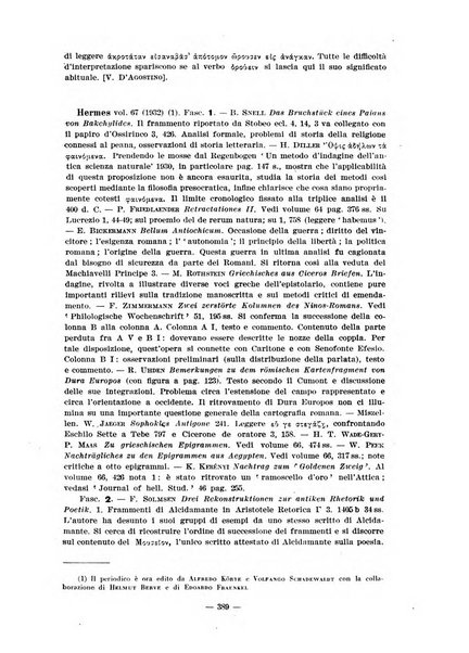 Il mondo classico rivista bimestrale bibliografica, scientifica, umanistica