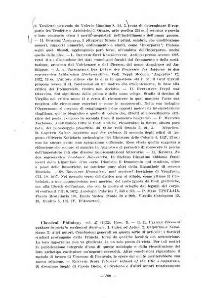 Il mondo classico rivista bimestrale bibliografica, scientifica, umanistica