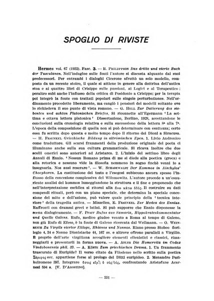 Il mondo classico rivista bimestrale bibliografica, scientifica, umanistica