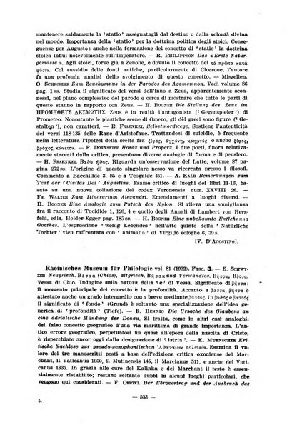 Il mondo classico rivista bimestrale bibliografica, scientifica, umanistica