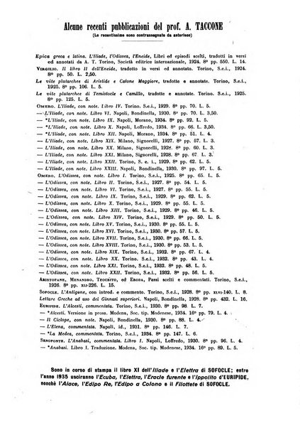 Il mondo classico rivista bimestrale bibliografica, scientifica, umanistica