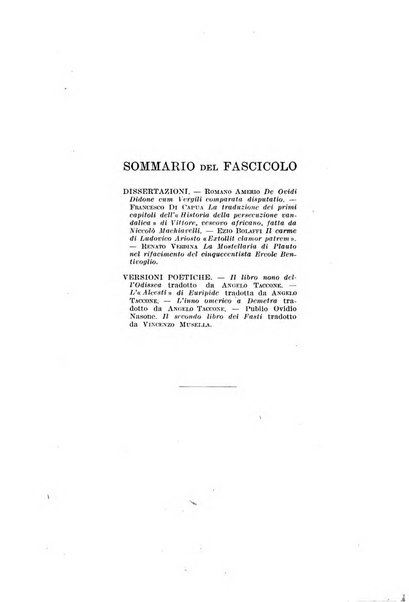 Il mondo classico rivista bimestrale bibliografica, scientifica, umanistica