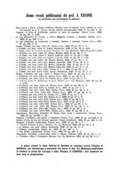 Il mondo classico rivista bimestrale bibliografica, scientifica, umanistica