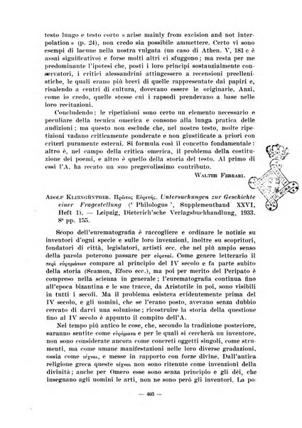 Il mondo classico rivista bimestrale bibliografica, scientifica, umanistica