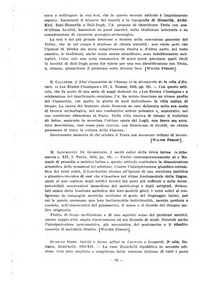 Il mondo classico rivista bimestrale bibliografica, scientifica, umanistica