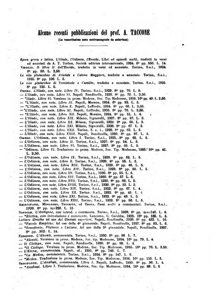 Il mondo classico rivista bimestrale bibliografica, scientifica, umanistica