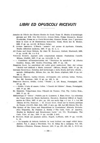 Il mondo classico rivista bimestrale bibliografica, scientifica, umanistica