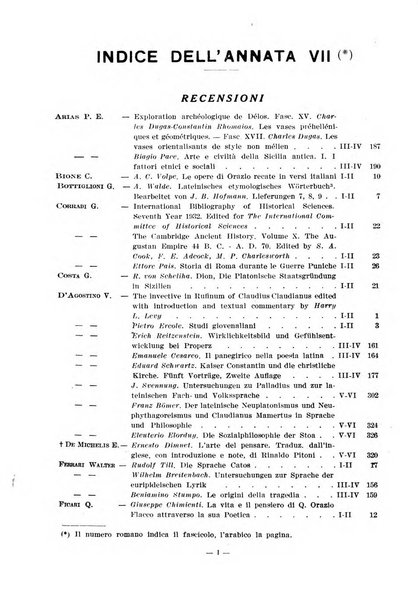 Il mondo classico rivista bimestrale bibliografica, scientifica, umanistica