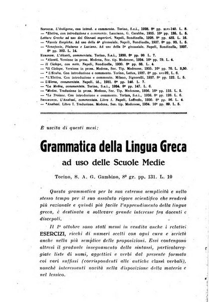 Il mondo classico rivista bimestrale bibliografica, scientifica, umanistica