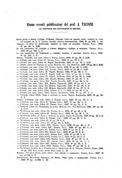 Il mondo classico rivista bimestrale bibliografica, scientifica, umanistica