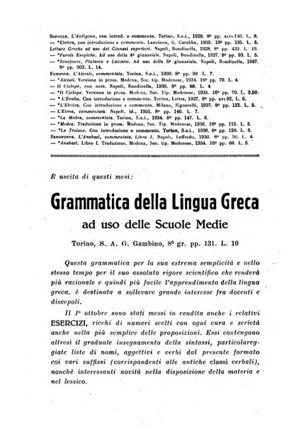 Il mondo classico rivista bimestrale bibliografica, scientifica, umanistica