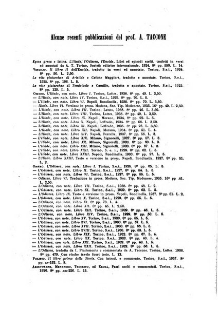 Il mondo classico rivista bimestrale bibliografica, scientifica, umanistica