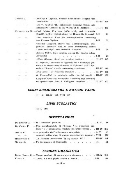 Il mondo classico rivista bimestrale bibliografica, scientifica, umanistica