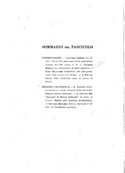 Il mondo classico rivista bimestrale bibliografica, scientifica, umanistica