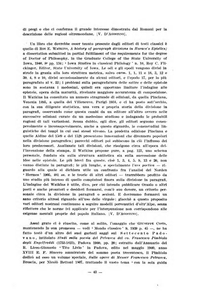 Il mondo classico rivista bimestrale bibliografica, scientifica, umanistica