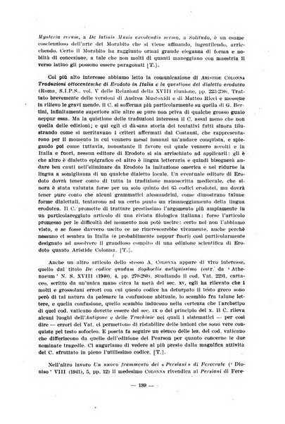 Il mondo classico rivista bimestrale bibliografica, scientifica, umanistica