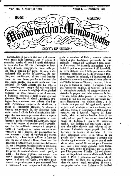 Mondo vecchio e mondo nuovo : ogni giorno costa un grano