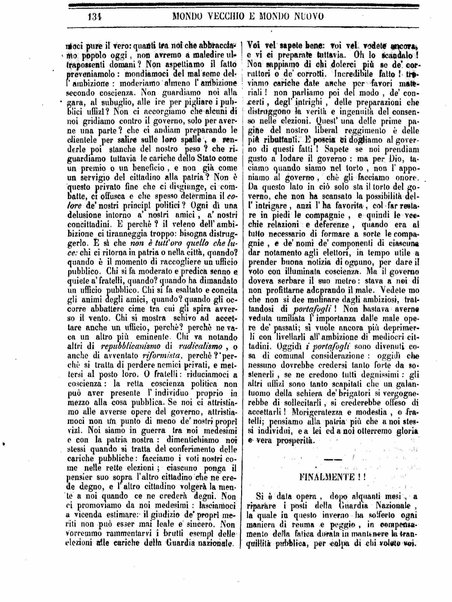 Mondo vecchio e mondo nuovo : ogni giorno costa un grano