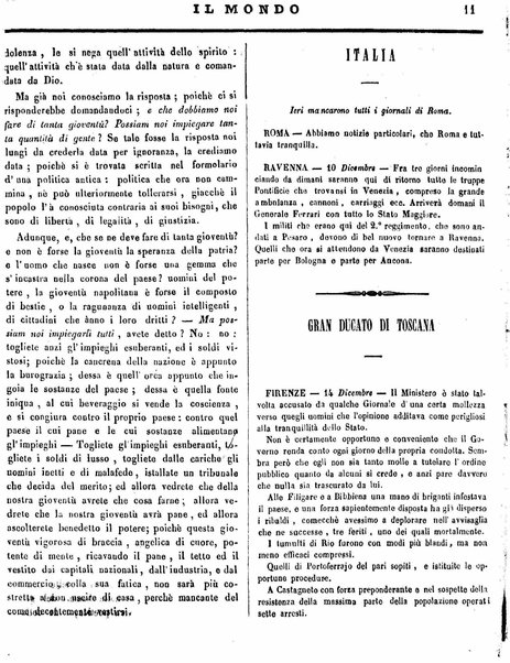 Mondo vecchio e mondo nuovo : ogni giorno costa un grano