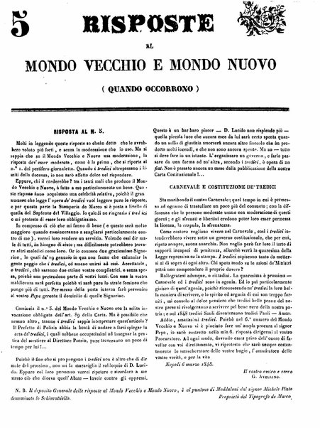 Mondo vecchio e mondo nuovo : ogni giorno costa un grano