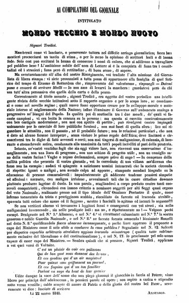 Mondo vecchio e mondo nuovo : ogni giorno costa un grano