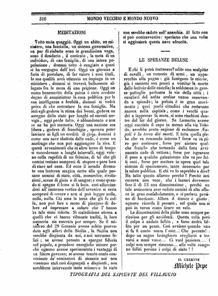 Mondo vecchio e mondo nuovo : ogni giorno costa un grano