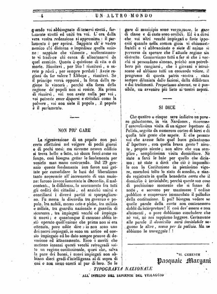 Mondo vecchio e mondo nuovo : ogni giorno costa un grano