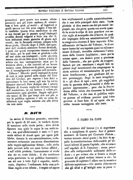 Mondo vecchio e mondo nuovo : ogni giorno costa un grano