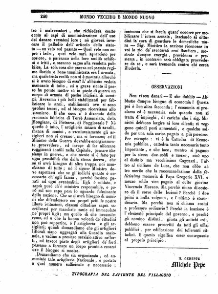 Mondo vecchio e mondo nuovo : ogni giorno costa un grano