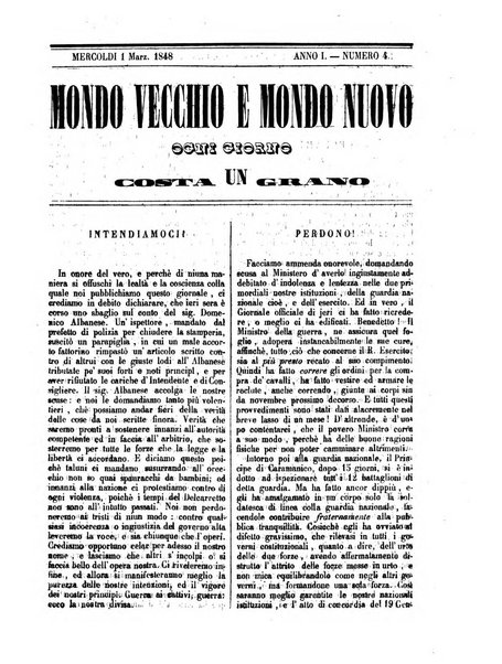 Mondo vecchio e mondo nuovo ogni giorno costa un grano