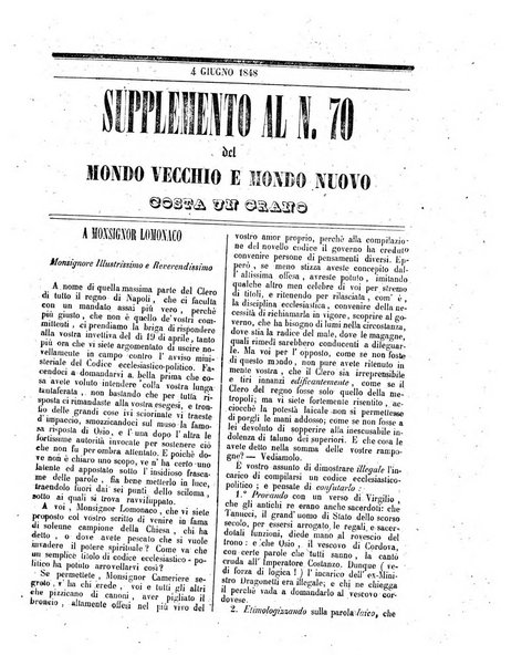 Mondo vecchio e mondo nuovo ogni giorno costa un grano