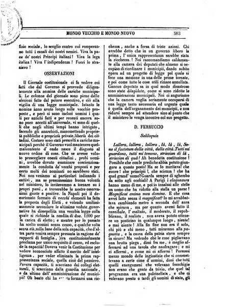 Mondo vecchio e mondo nuovo ogni giorno costa un grano