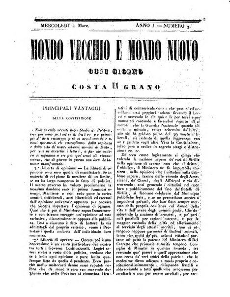 Mondo vecchio e mondo nuovo ogni giorno costa un grano