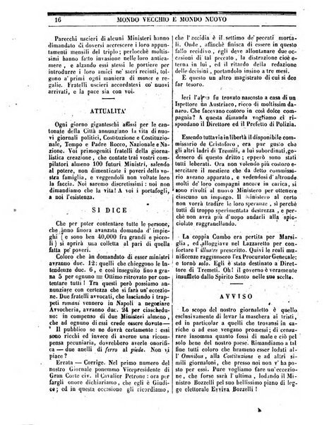 Mondo vecchio e mondo nuovo ogni giorno costa un grano