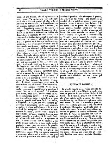 Mondo vecchio e mondo nuovo ogni giorno costa un grano