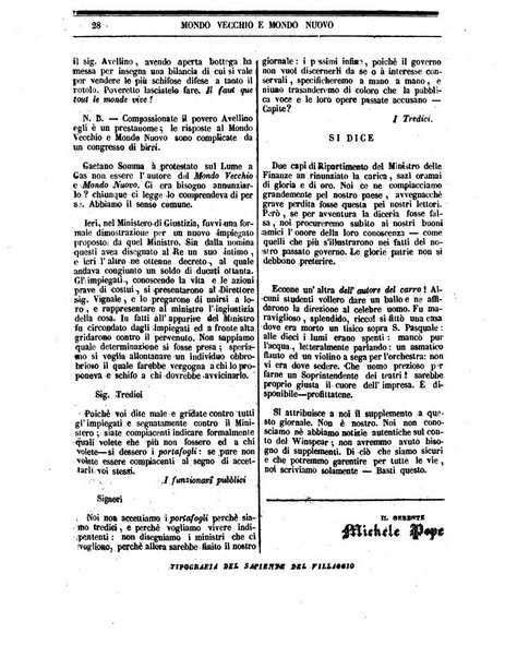 Mondo vecchio e mondo nuovo ogni giorno costa un grano