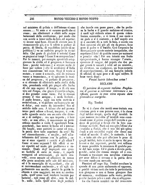 Mondo vecchio e mondo nuovo ogni giorno costa un grano