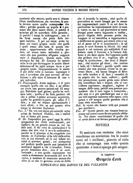 Mondo vecchio e mondo nuovo : ogni giorno costa un grano