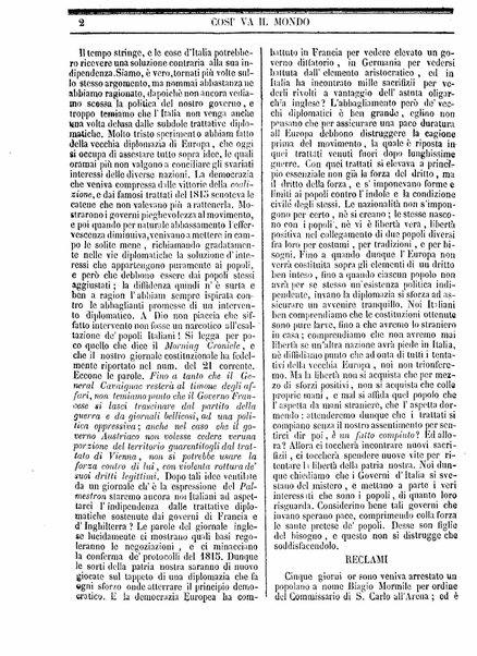 Mondo vecchio e mondo nuovo : ogni giorno costa un grano