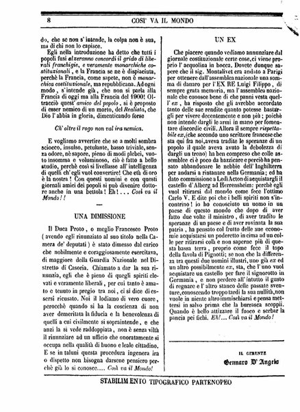 Mondo vecchio e mondo nuovo : ogni giorno costa un grano