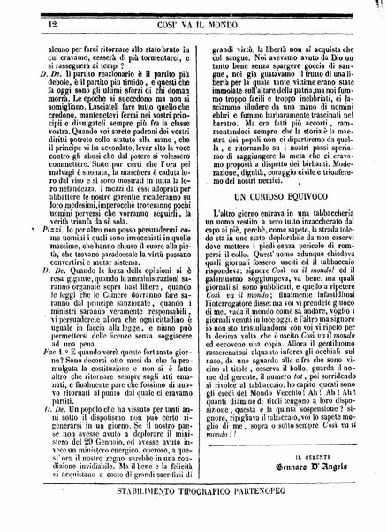 Mondo vecchio e mondo nuovo : ogni giorno costa un grano