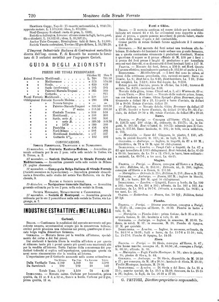 Monitore delle strade ferrate e degli interessi materiali