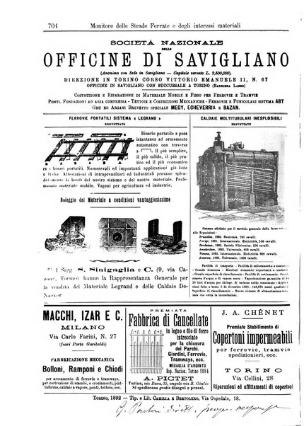 Monitore delle strade ferrate e degli interessi materiali