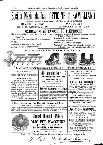 Monitore delle strade ferrate e degli interessi materiali